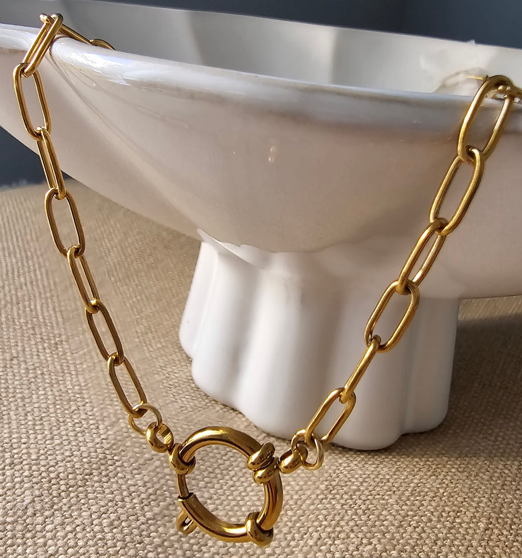 Ava Paperclip Chain Necklace