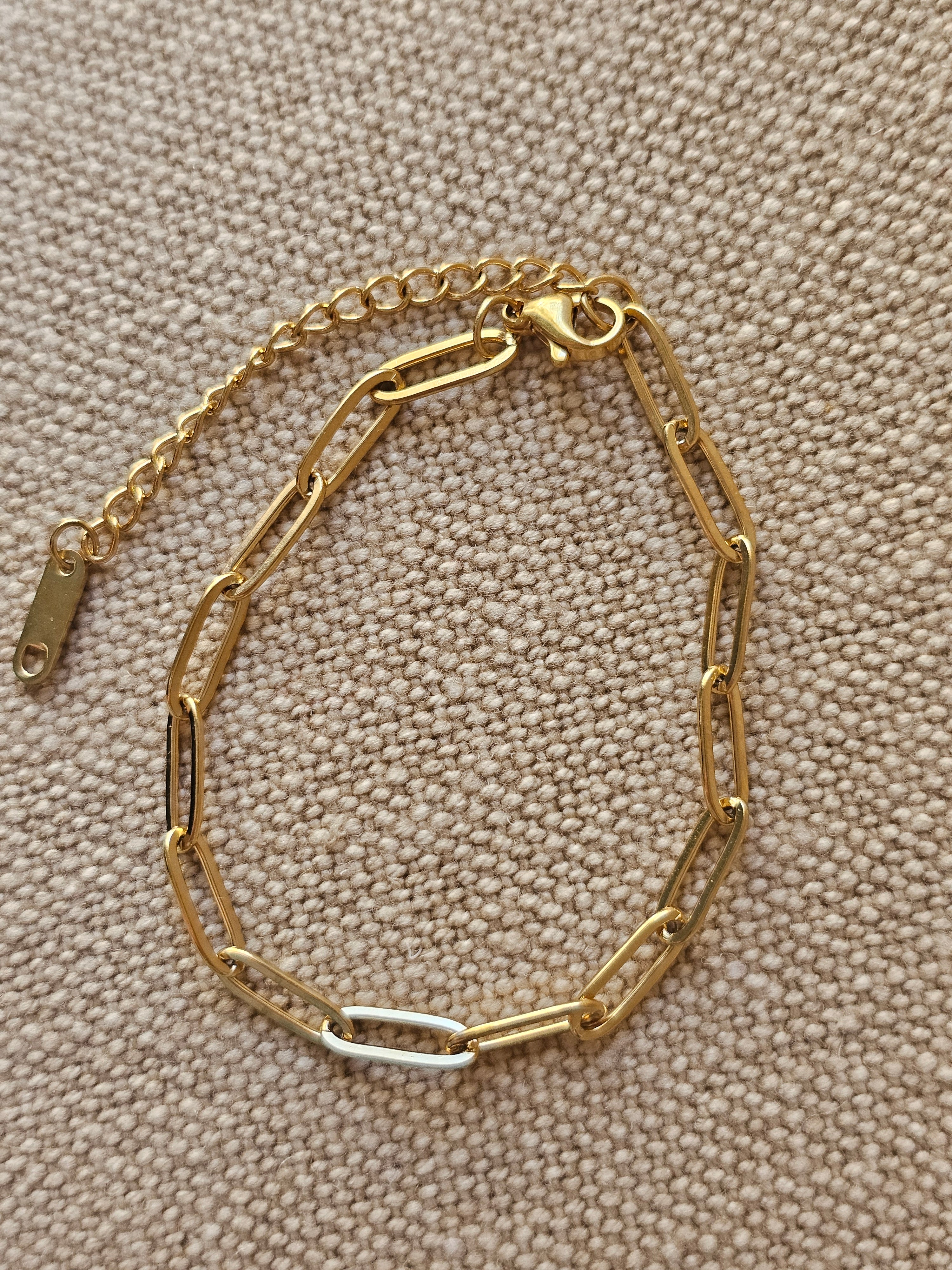 Ava Paperclip Bracelet