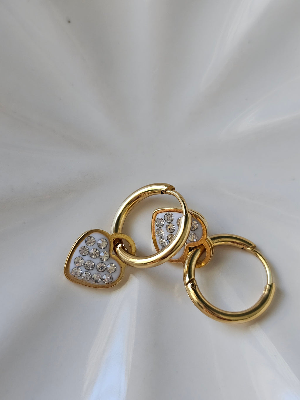 Amara Heart Huggie Earrings