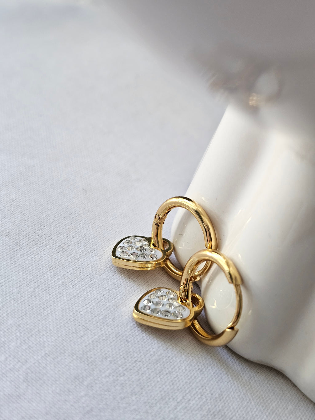 Amara Heart Huggie Earrings
