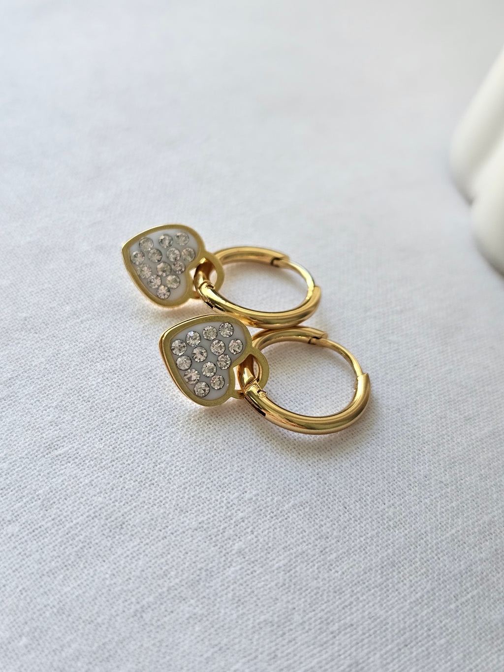 Amara Heart Huggie Earrings