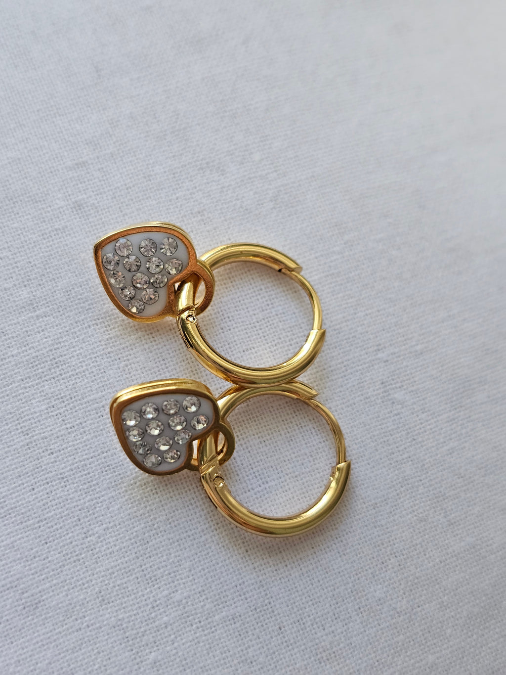 Amara Heart Huggie Earrings