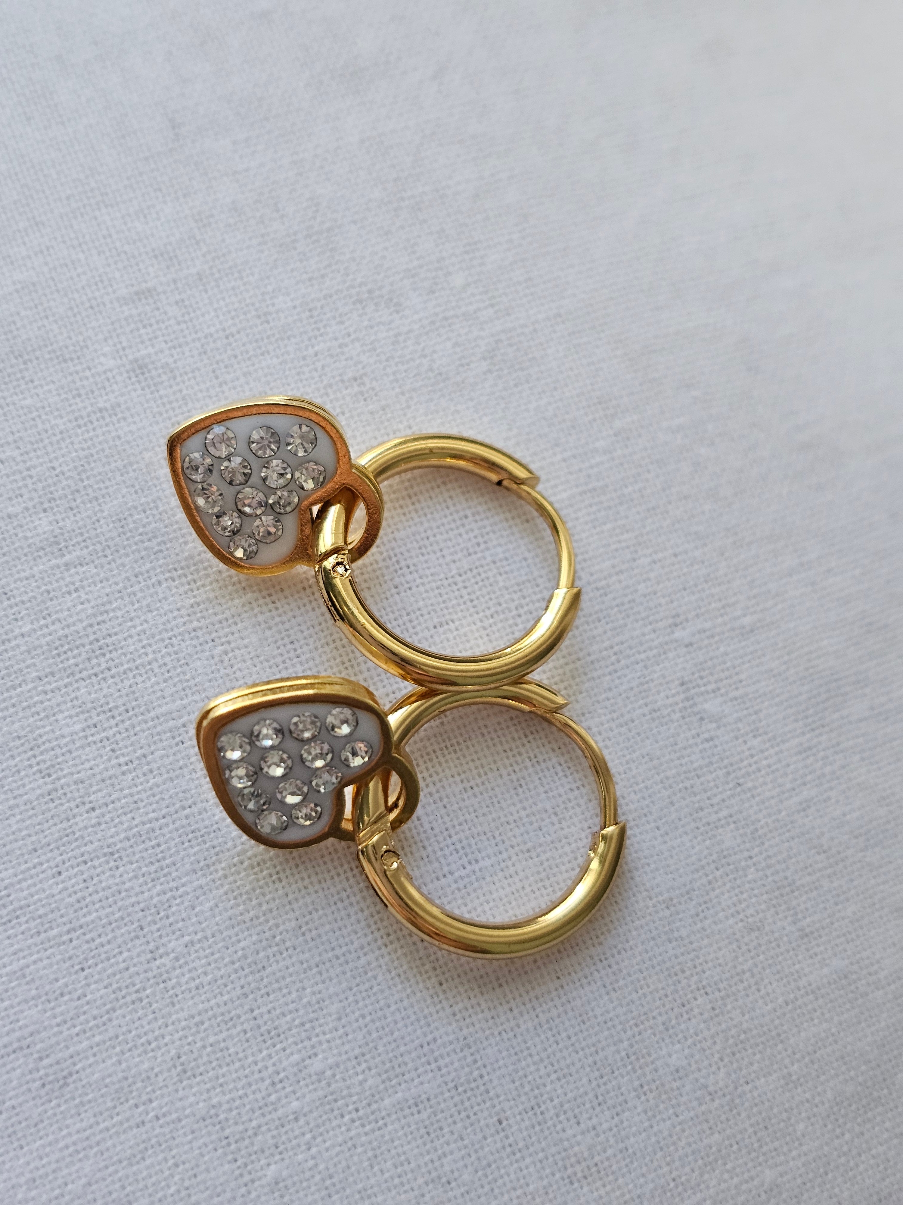 Amara Heart Huggie Earrings