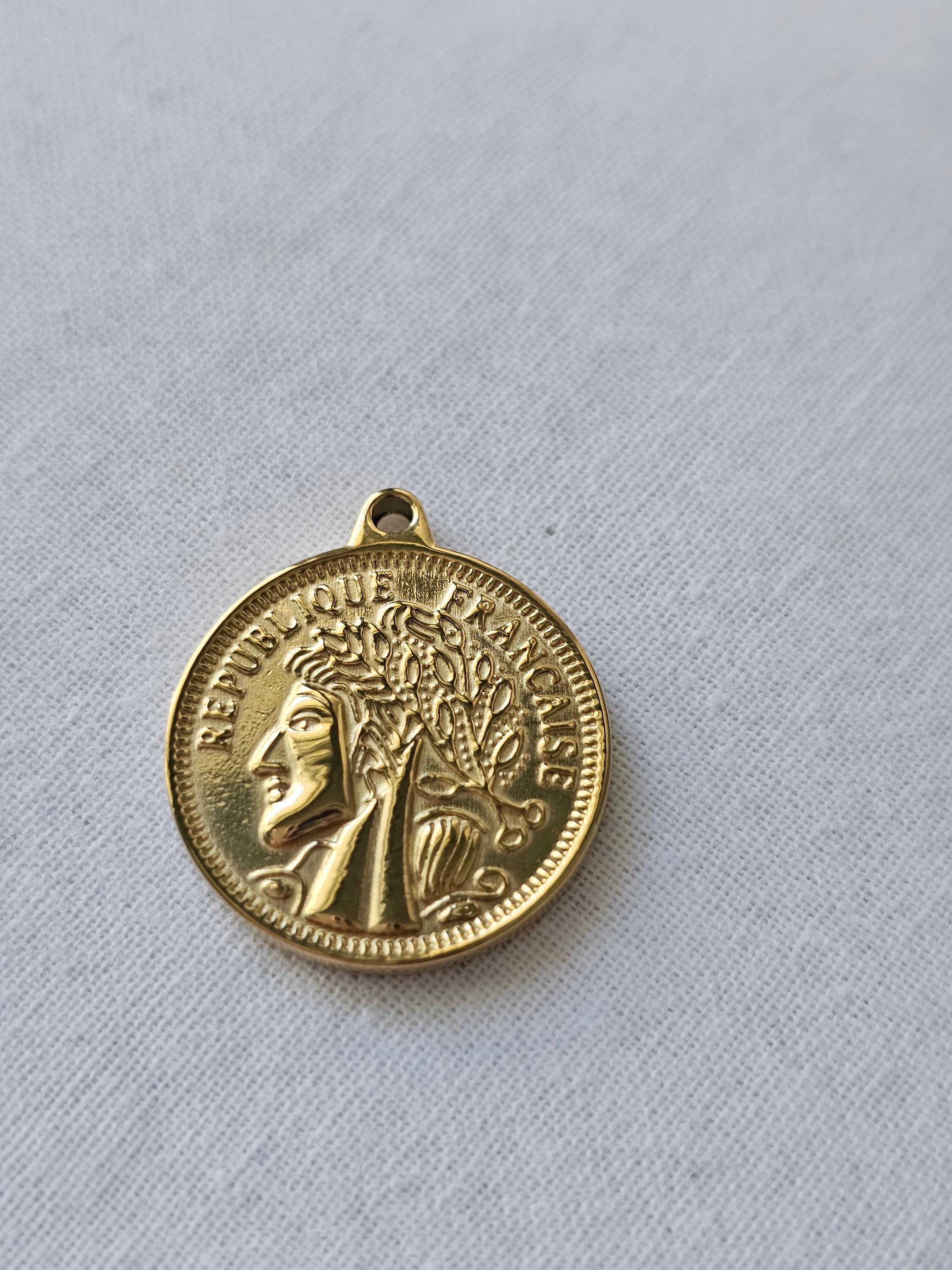 Nora Coin Gold Pendant