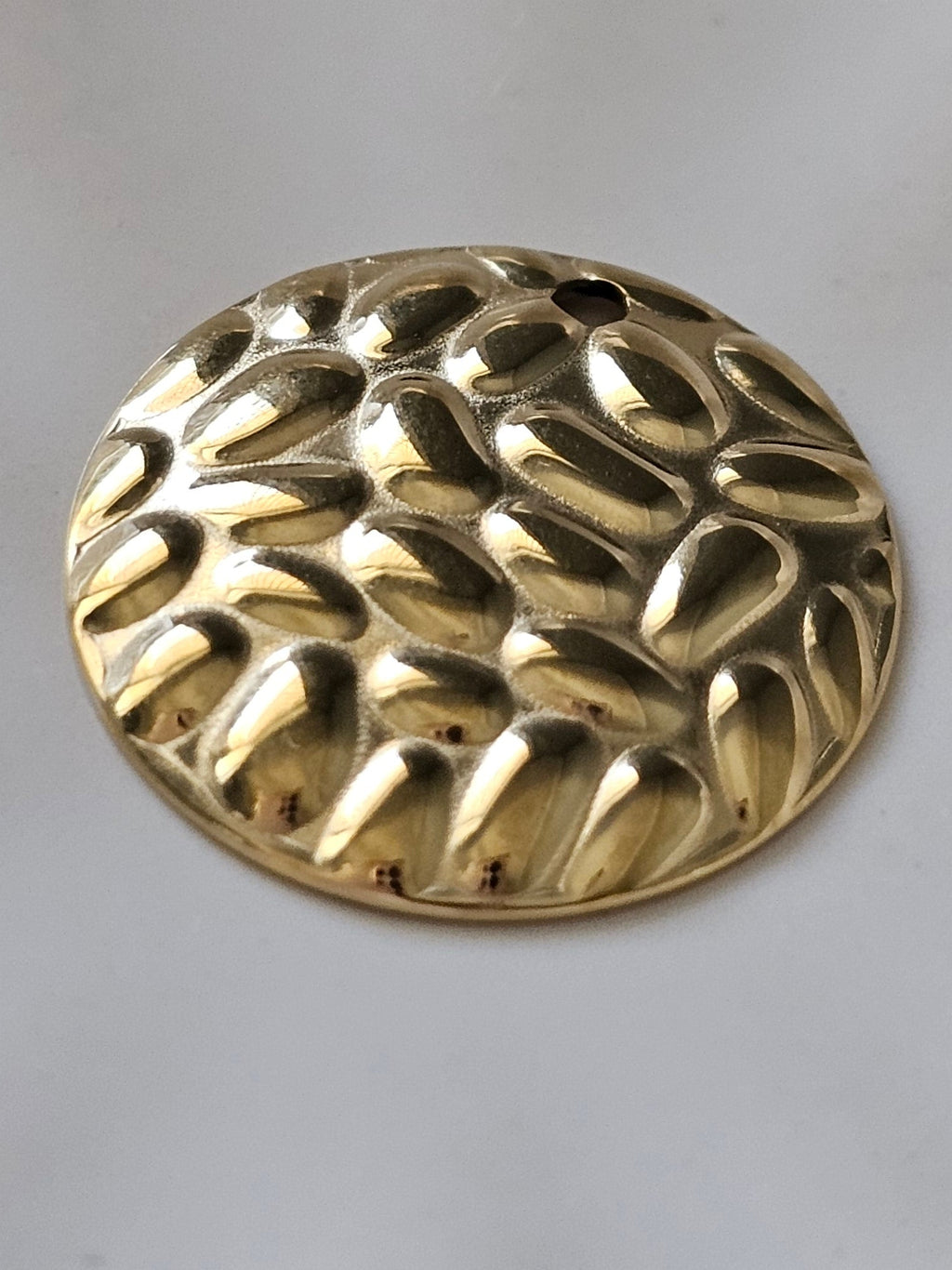 Soleil Textured Gold Pendant