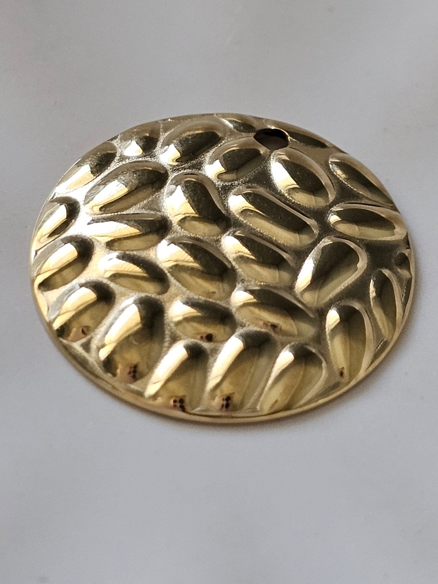 Soleil Textured Gold Pendant