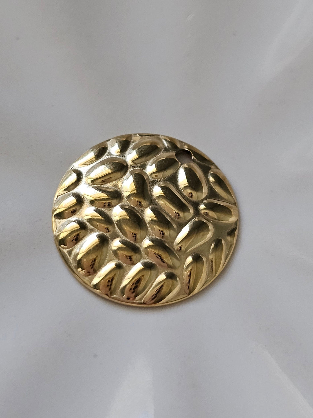Soleil Textured Gold Pendant