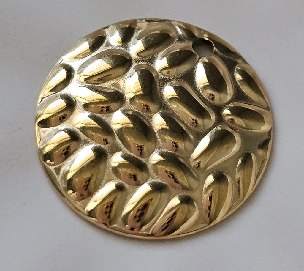 Soleil Textured Gold Pendant