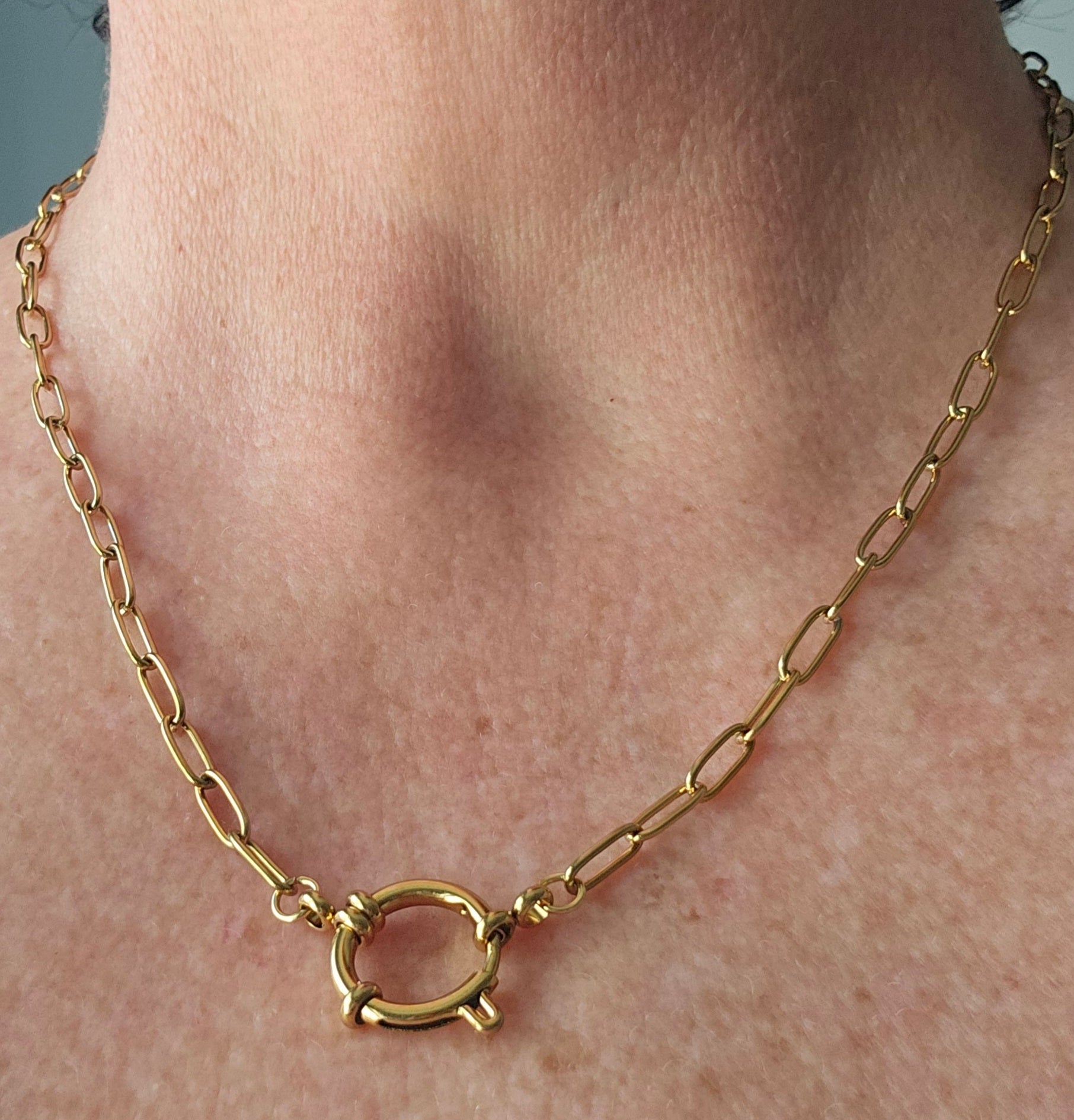 Ava Paperclip Chain Necklace