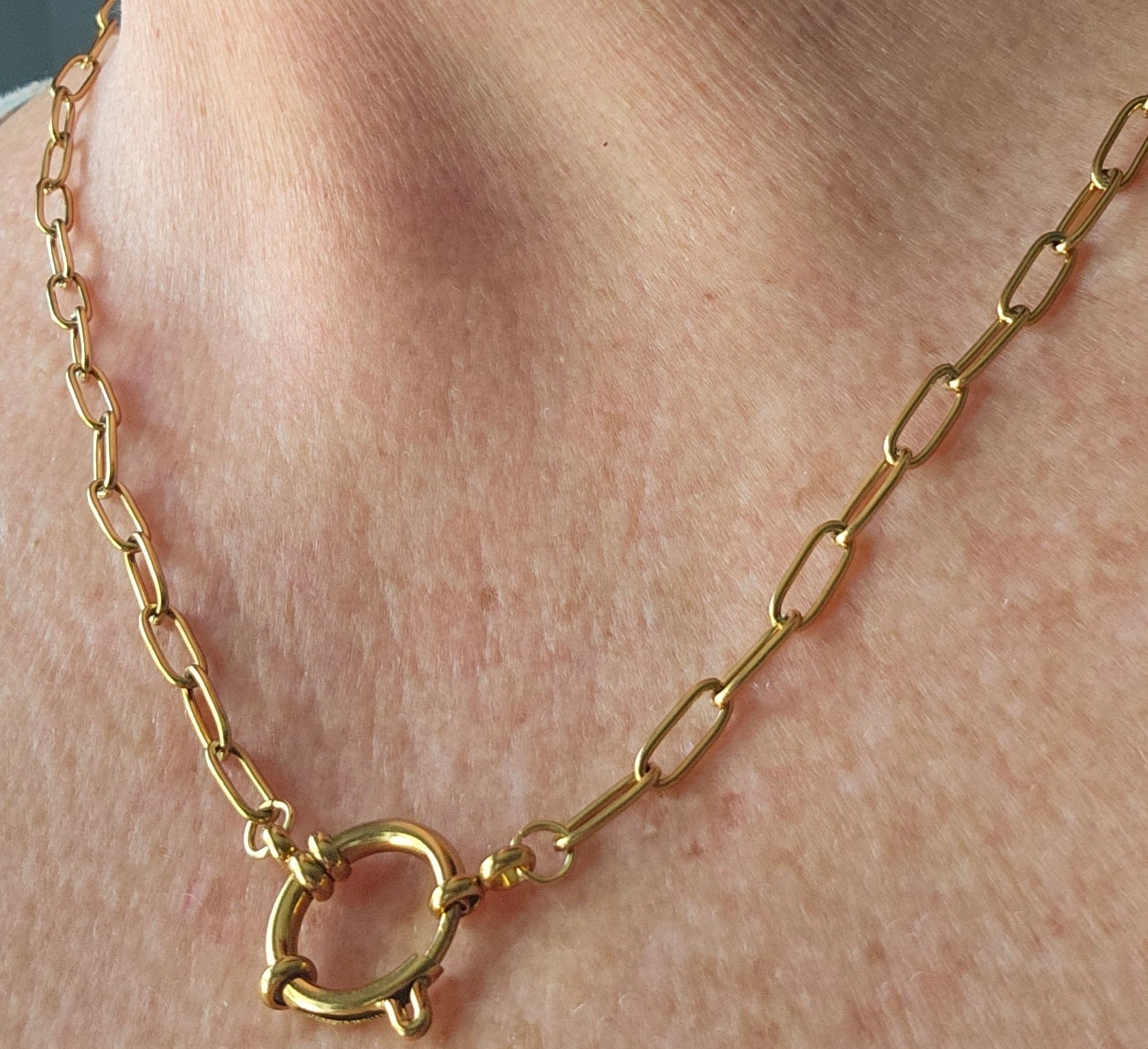 Ava Paperclip Chain Necklace