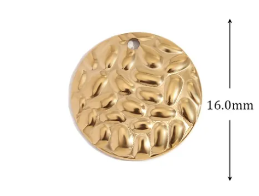 Soleil Textured Gold Pendant